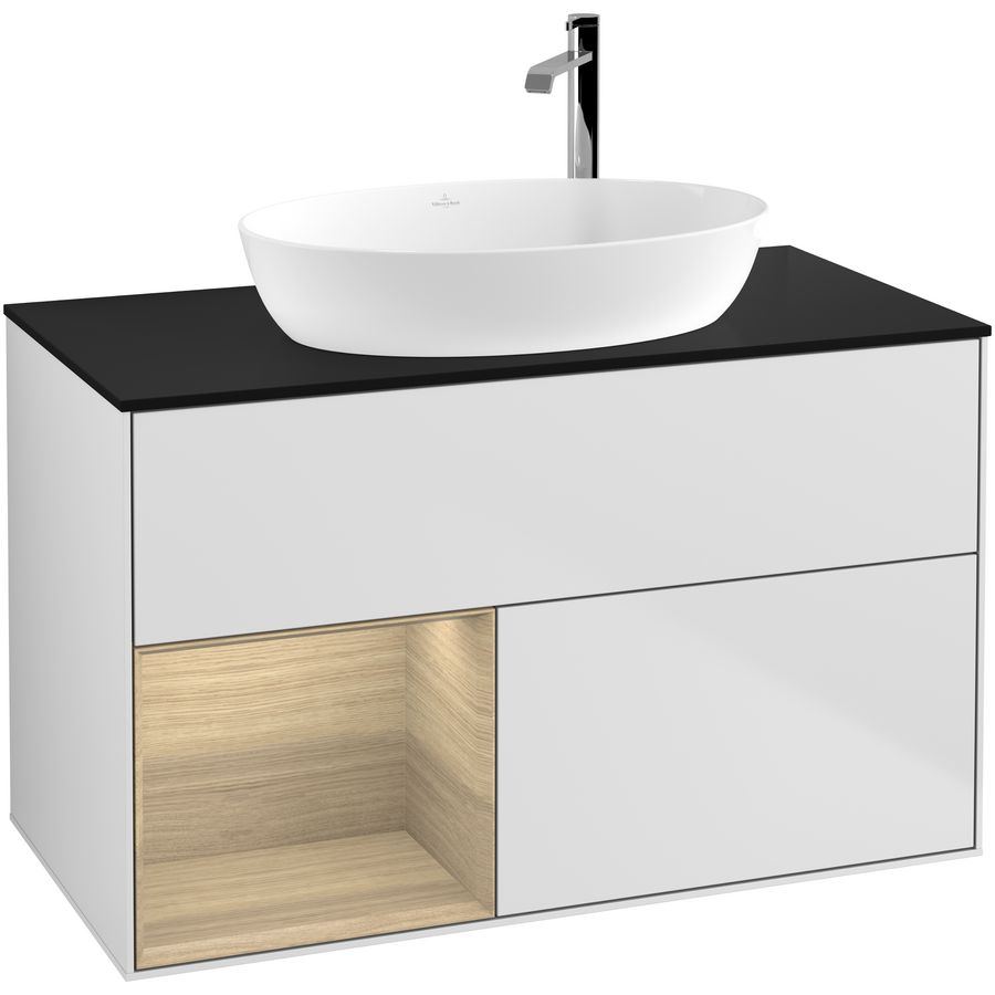 Wastafelonderkast Finion 1000x603x501mm White Matt Lacquer G892PCMT