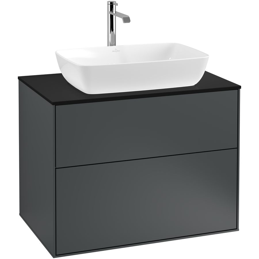 Wastafelonderkast Finion 800x603x501mm Mid.Blue Matt Lacquer F75200HG