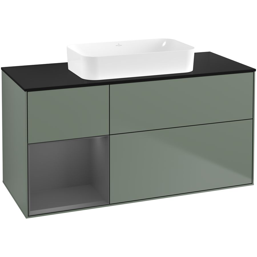 Wastafelonderkast Finion 1200x603x501mm Olive Matt Lacquer F702GKGM