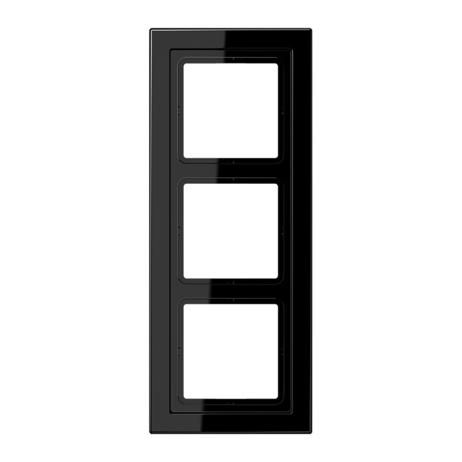 Afdekraam zwart 3-voudig LS-design