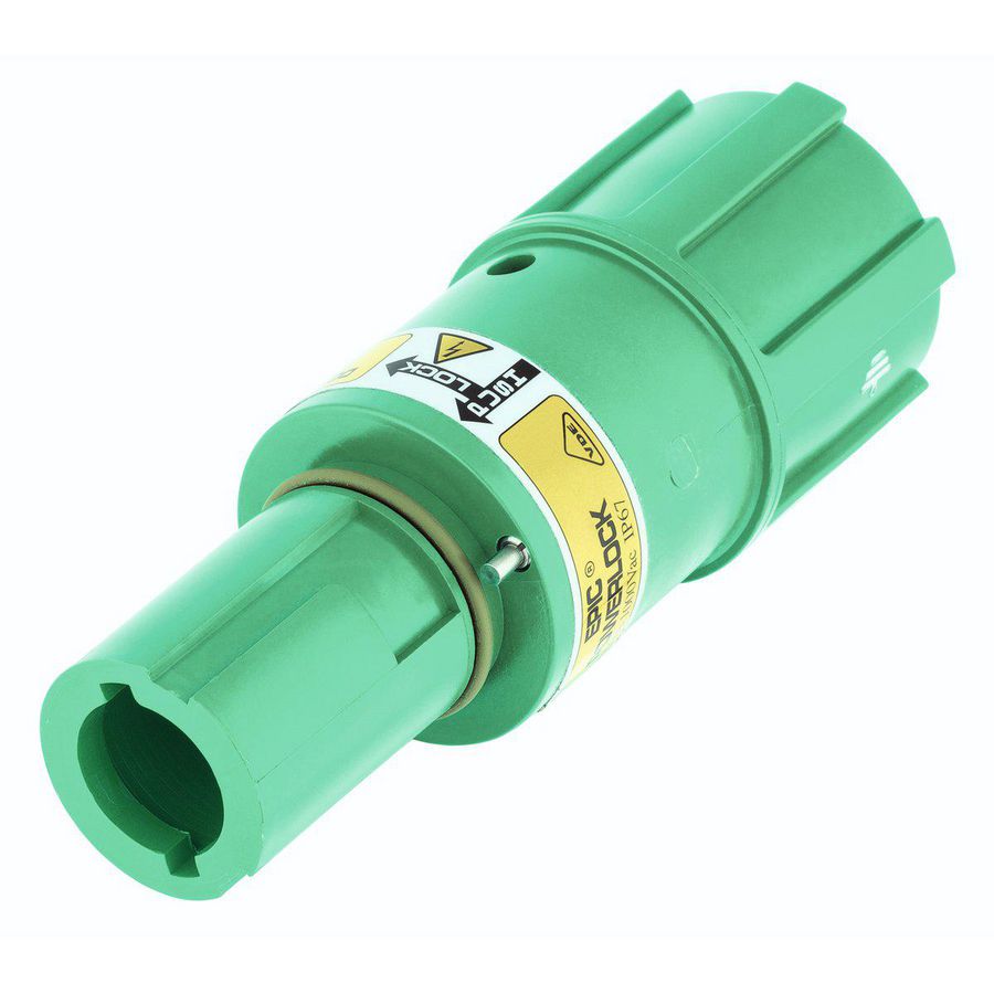 Ronde connector EPIC POWERLOCK F6 C PE/GN M40