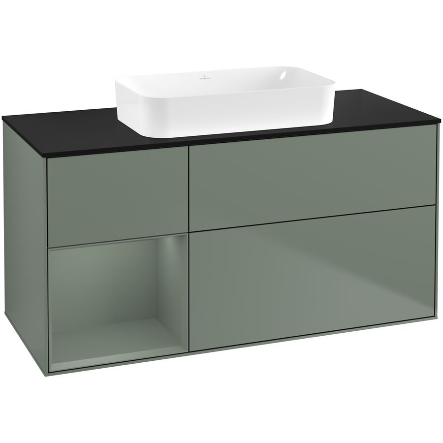Wastafelonderkast Finion 1200x603x501mm Olive Matt Lacquer F702GMGM