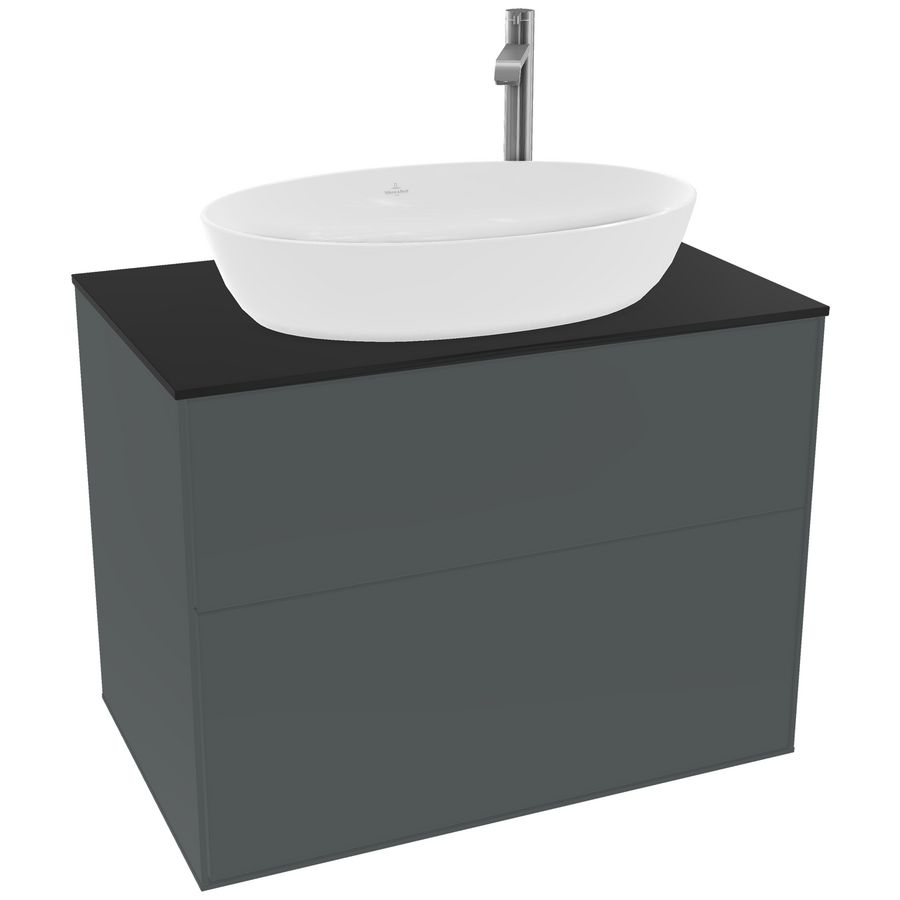 Wastafelonderkast Finion 800x603x501mm Mid.Blue Matt Lacquer F87200HG