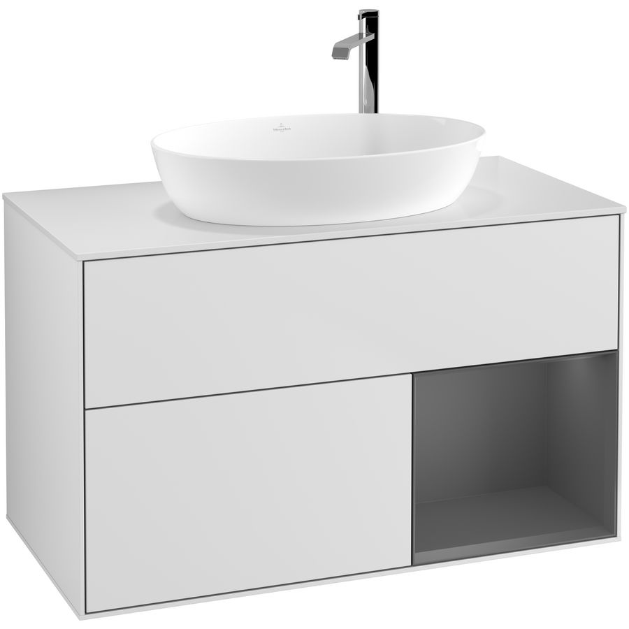 Wastafelonderkast Finion 1000x603x501mm White Matt Lacquer G901GKMT
