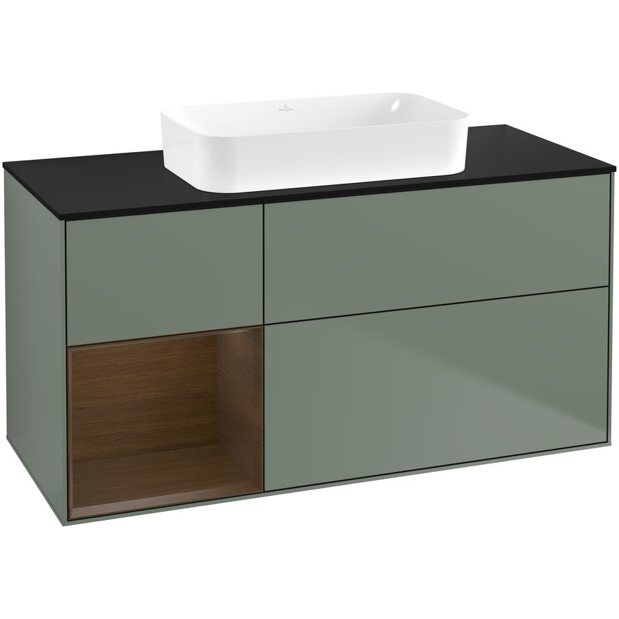 Wastafelonderkast Finion 1200x603x501mm Olive Matt Lacquer F702GNGM