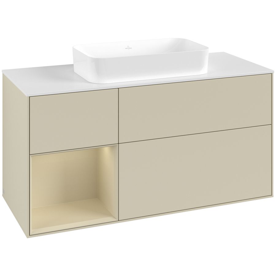 Wastafelonderkast Finion 1200x603x501mm S.Grey Matt Lacquer G701HJHJ