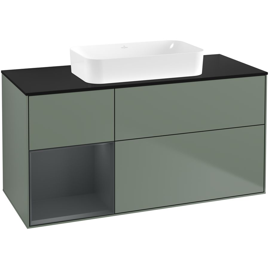 Wastafelonderkast Finion 1200x603x501mm Olive Matt Lacquer F702HGGM