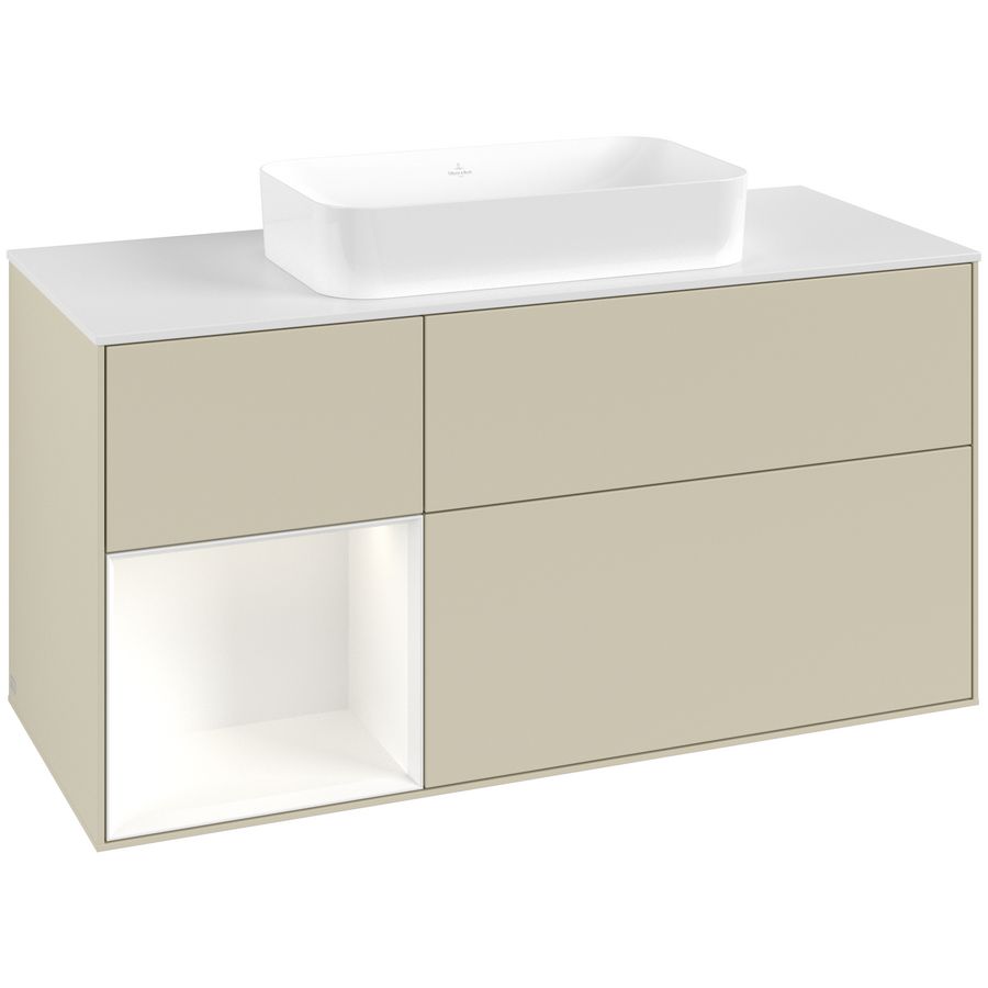 Wastafelonderkast Finion 1200x603x501mm S.Grey Matt Lacquer G701MTHJ