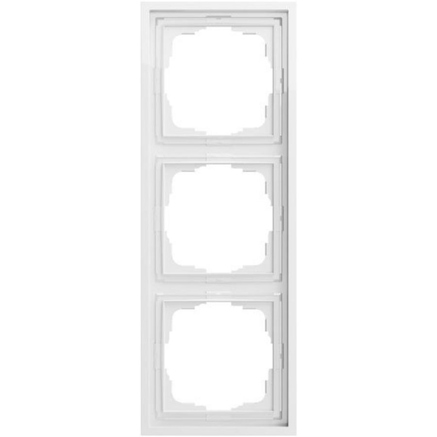 Afdekraam 3-v Gira F300 zuiver wit