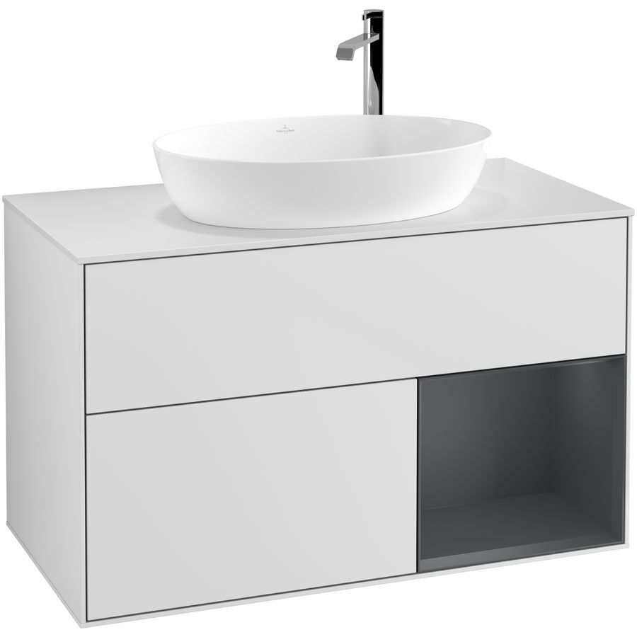 Wastafelonderkast Finion 1000x603x501mm White Matt Lacquer G901HGMT
