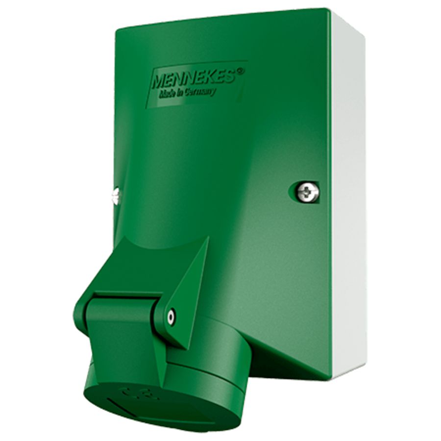 Wandcontactdoos 32A 3-polig  4H 50V 100-200Hz IP44 599