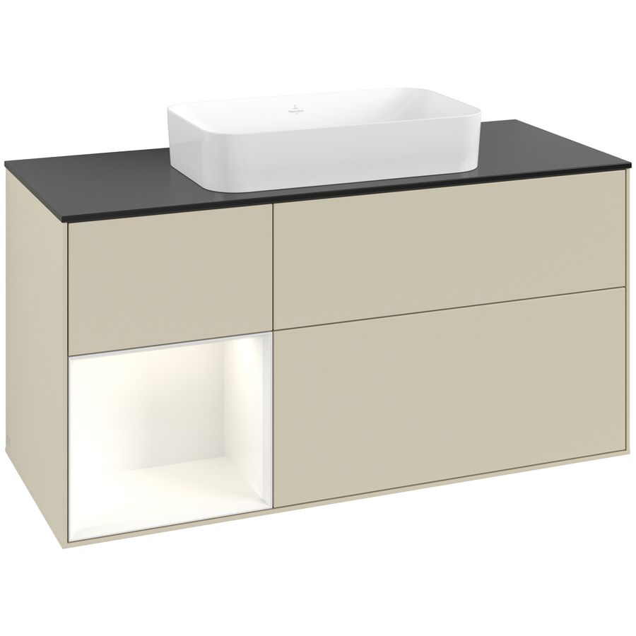 Wastafelonderkast Finion 1200x603x501mm S.Grey Matt Lacquer G702GFHJ