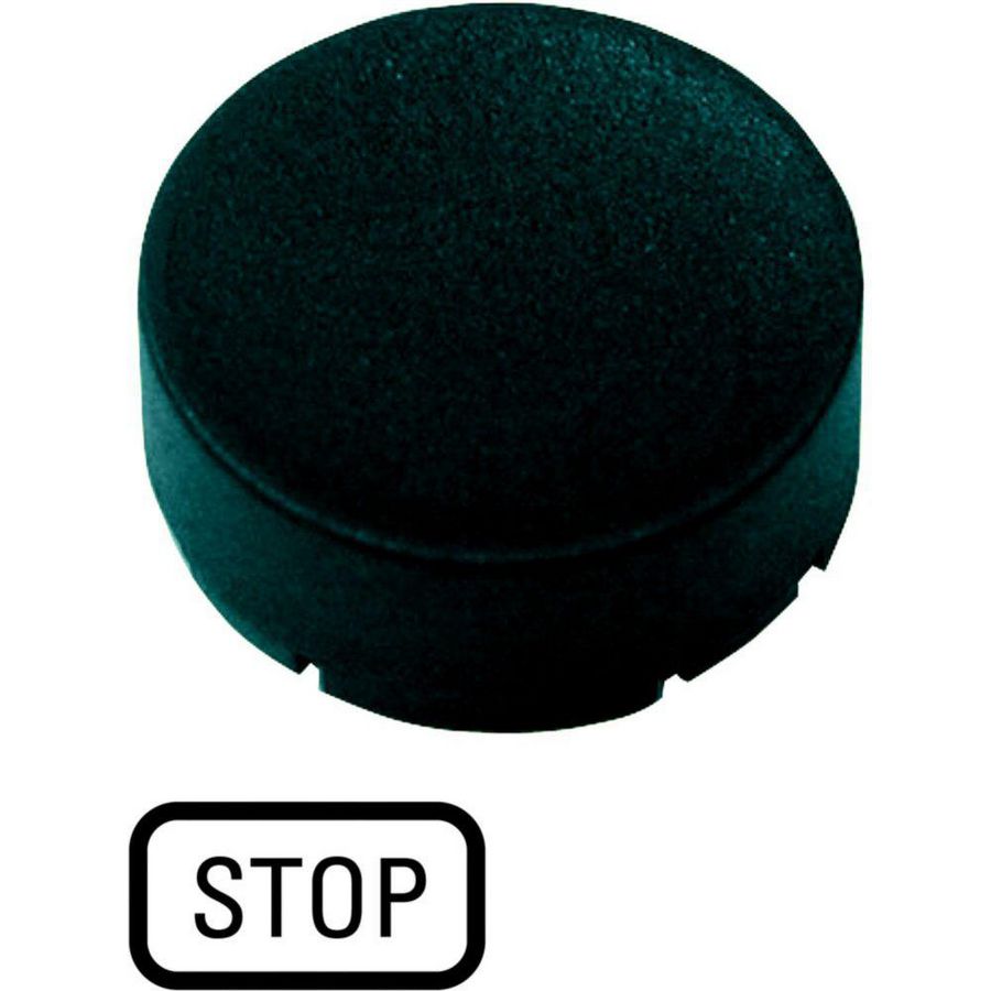 Indicatieplaatje hoog zwart STOP