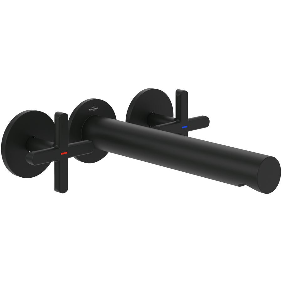 Driegats wastafelkraan Loop & Friends Matt Black TVZ106012000K5