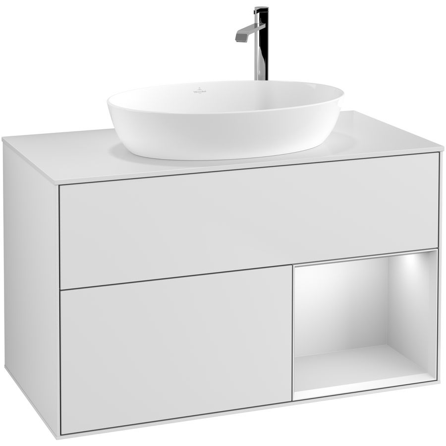 Wastafelonderkast Finion 1000x603x501mm White Matt Lacquer G901MTMT