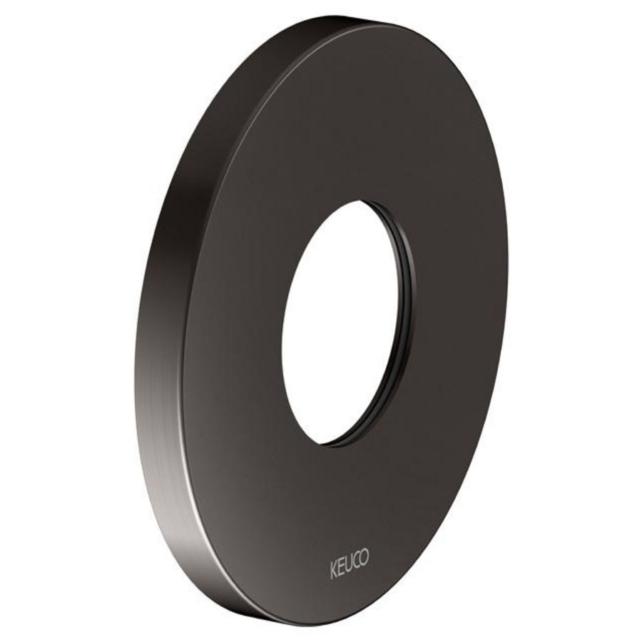 Wandrozet voor thermostaat/rond 105mm diameter titaanzwart