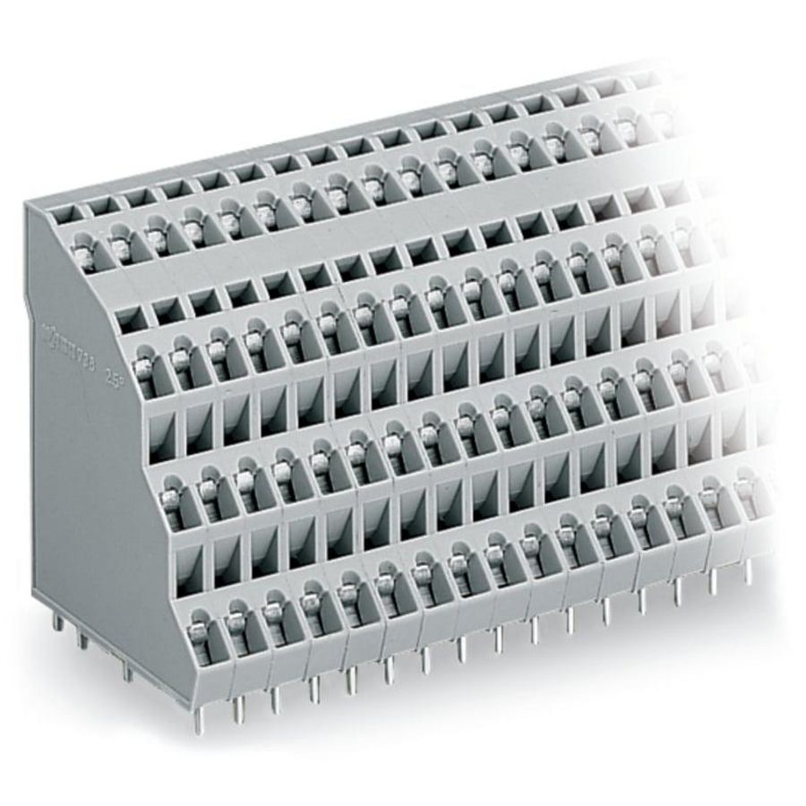 4-etage printklem 2,5mm² raster 5mm grijs 738-102 VVE=72