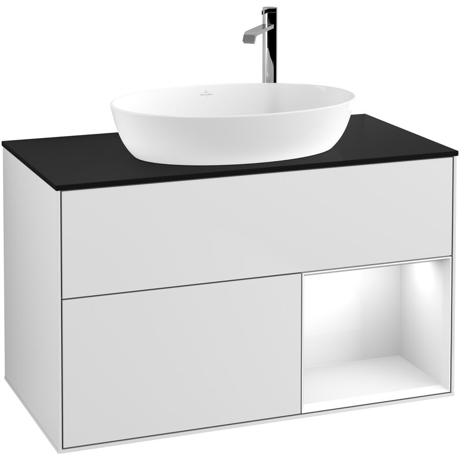 Wastafelonderkast Finion 1000x603x501mm White Matt Lacquer G902GFMT