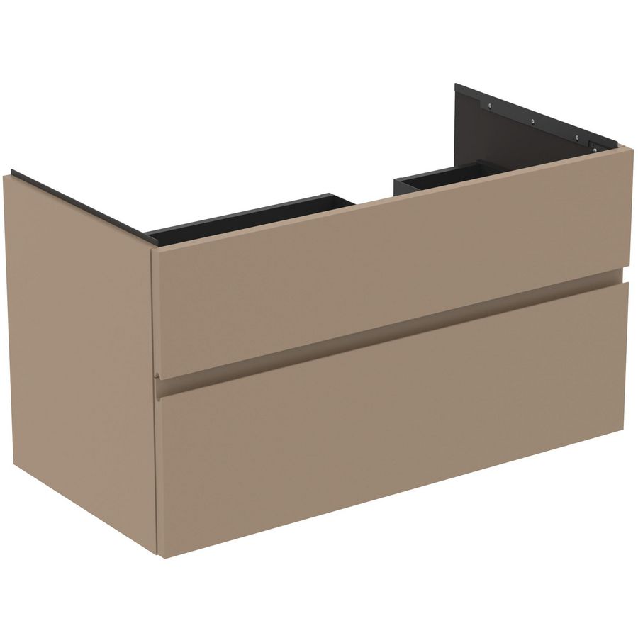 Wastafelmeubel 1000x505x550mm mat greige 2 laden Finesse E3446UP