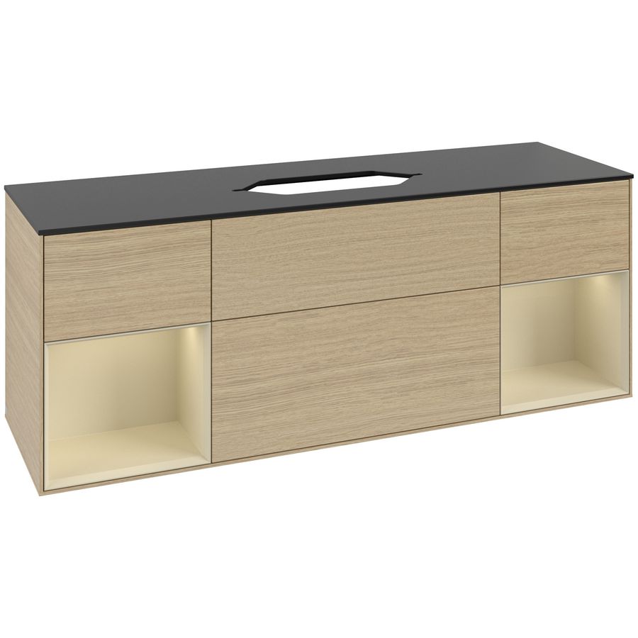 Wastafelonderkast Finion 1600x603x501mm Oak Veneer G742HJPC