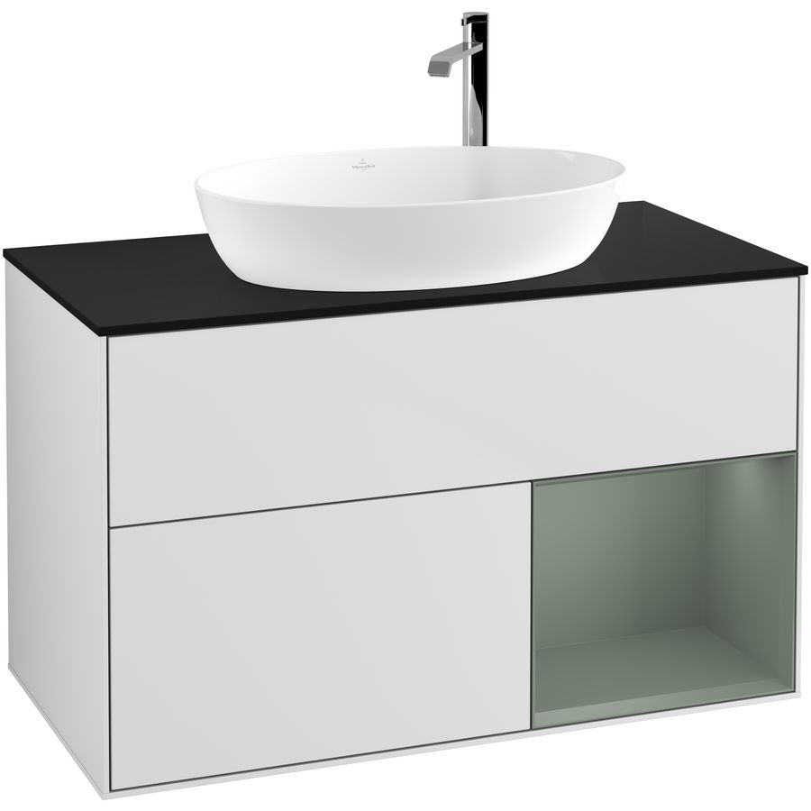 Wastafelonderkast Finion 1000x603x501mm White Matt Lacquer G902GMMT