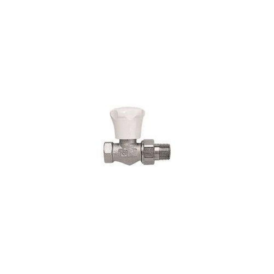 Radiatorafsluiter handbediend AS-T-90 recht 3/8" (ombouw tot thermostatisch mogelijk)