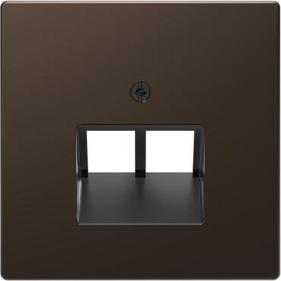 Centraalplaat RJ45 tweevoudig Mocca metallic SysD