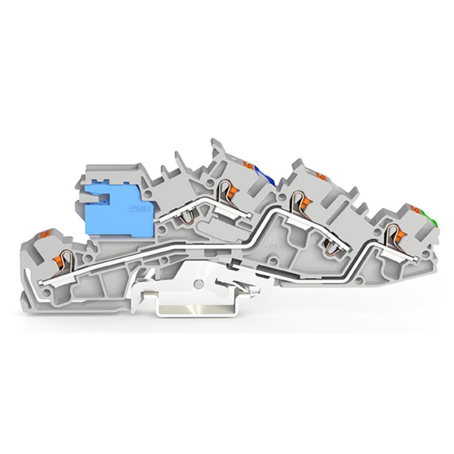 Etage installatieklem Met Druk 4 mm² grijs 2205-7641 VVE=50