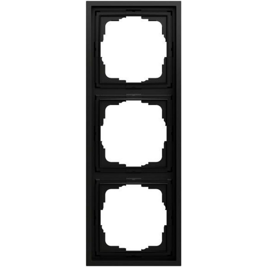 Afdekraam 3-v Gira F300 zwart m(gel.)