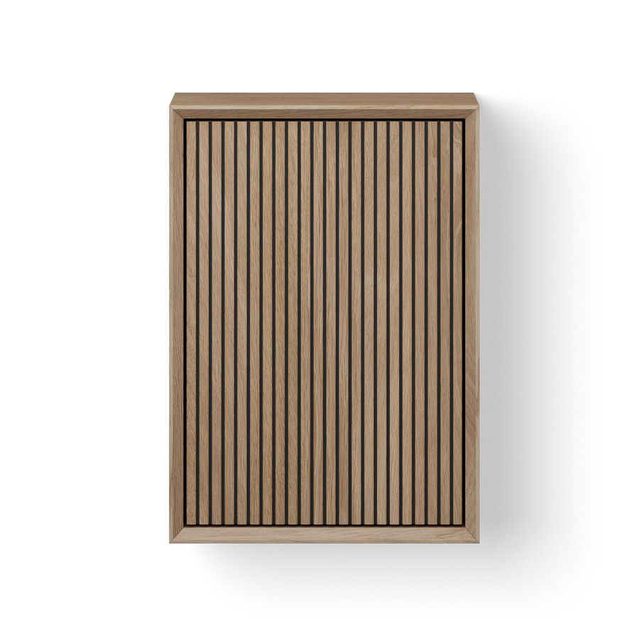 Wooden Cabinet Facet Stripes Mini / onderkast 425x225mm h=600mm eiken old grey