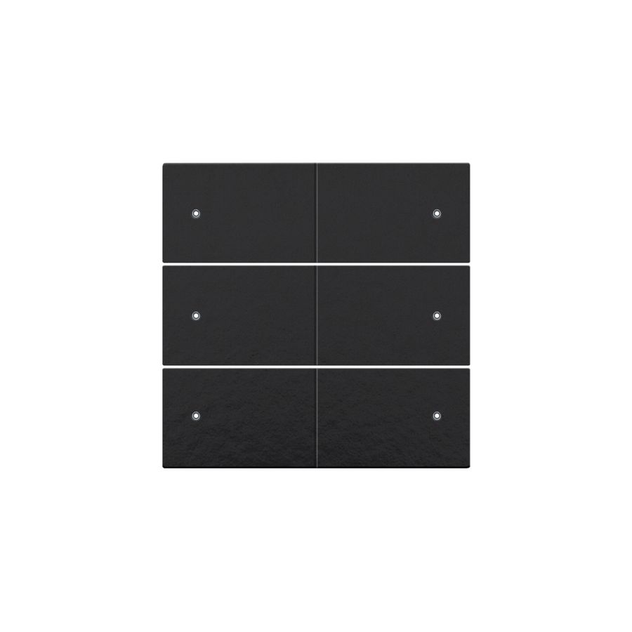 Afwerkingsset 6-voudige pot.vrij knop 24V Led pianoblack