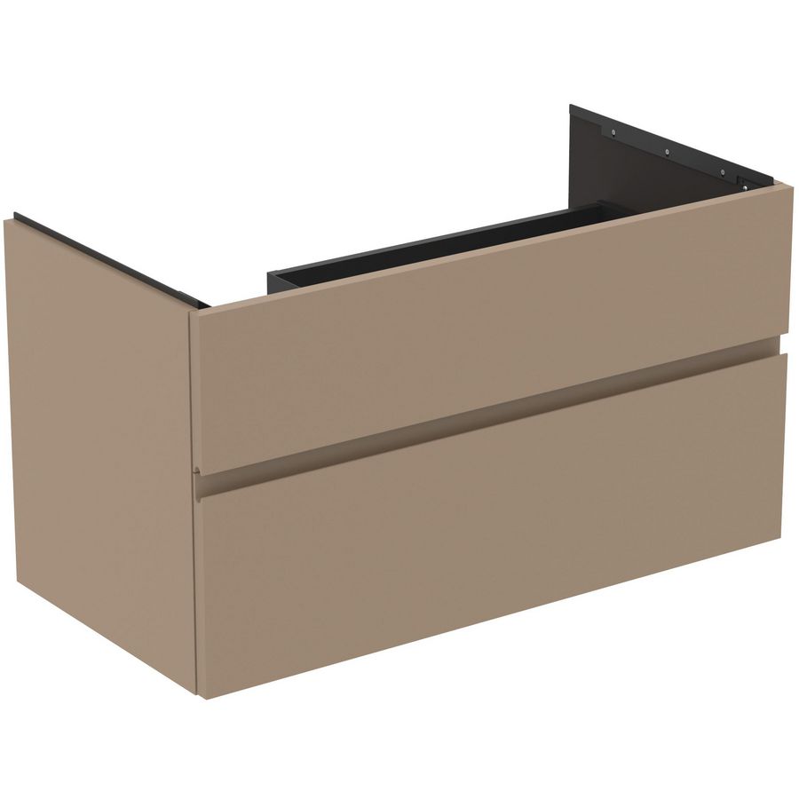 Wastafelmeubel 1000x505x550mm mat greige 2 laden Finesse E3445UP