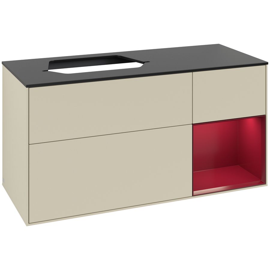 Wastafelonderkast Finion 1200x603x501mm S.Grey Matt Lacquer G402HBHJ