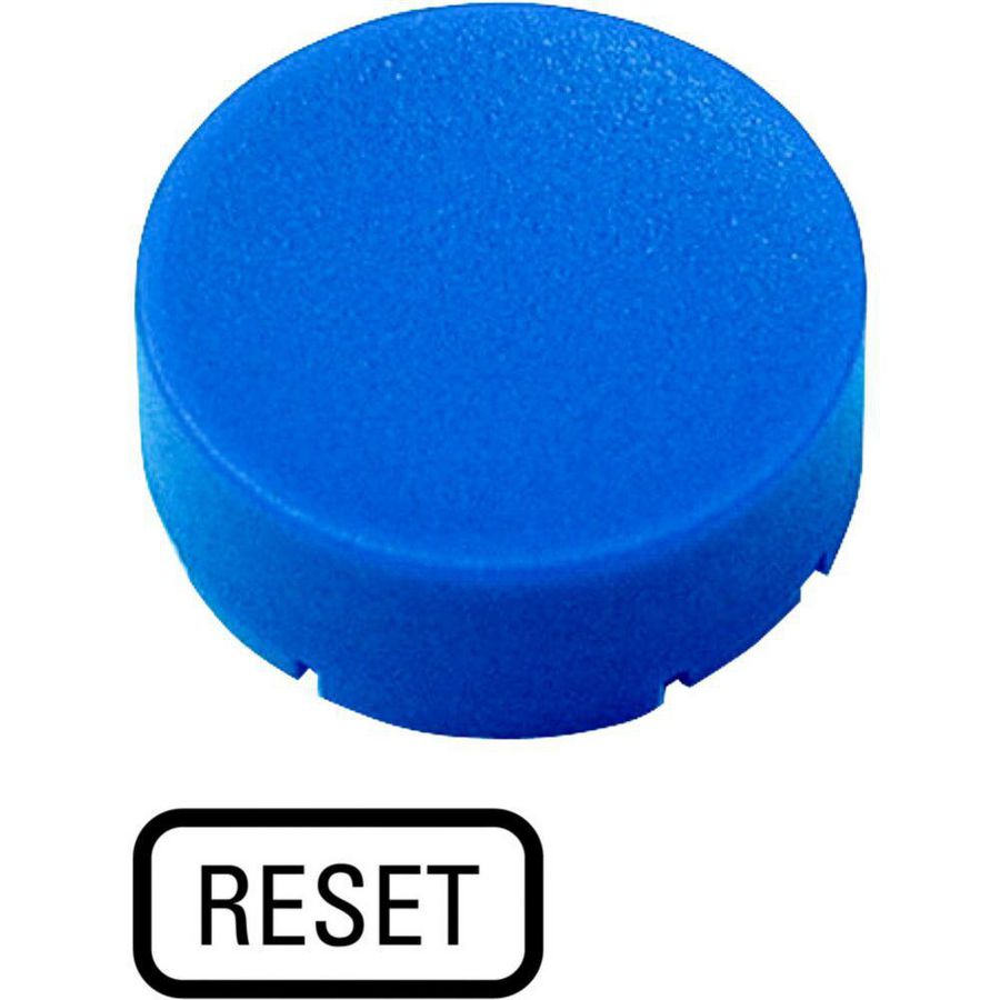 Indicatieplaatje hoog blauw RESET