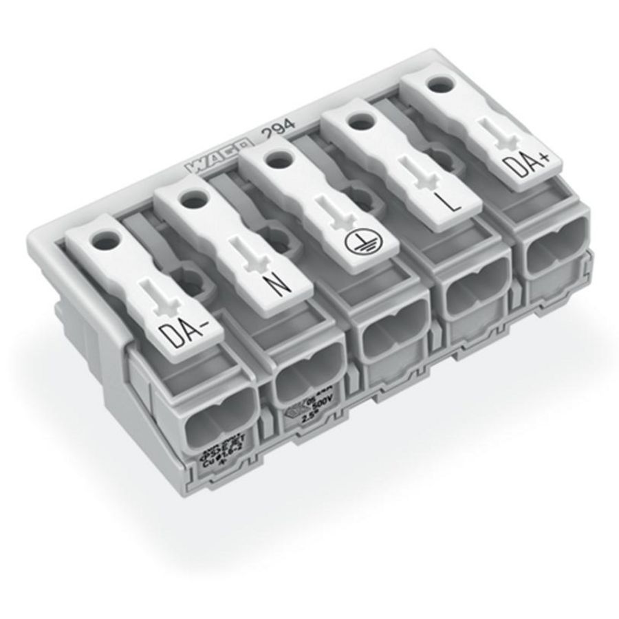 Kroonklem Drukknop extern wit 294-5095/5025-000 VVE=250