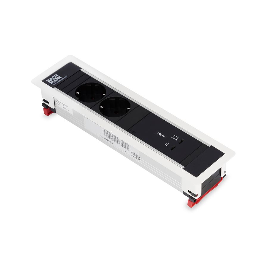 POWER FRAME 2x 230V RA 1x USB C/C chrgr 100W 0,2m GST o.g.