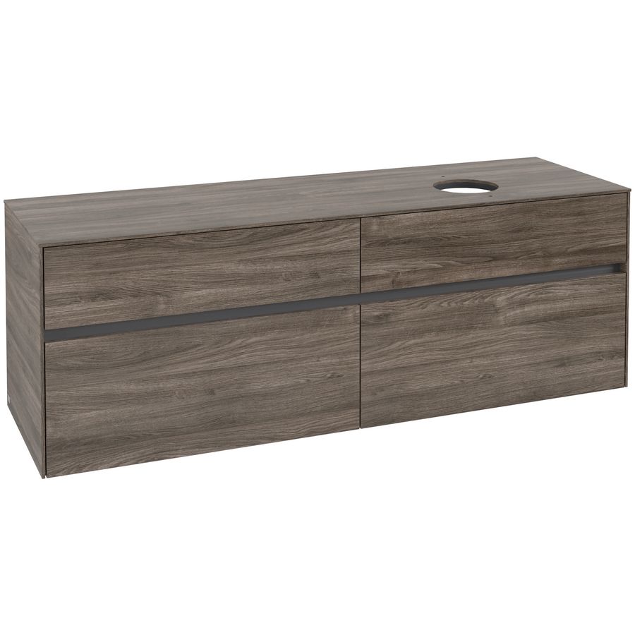 Wastafelonderkast Collaro 1600x548x500mm Stone Oak C05100RK