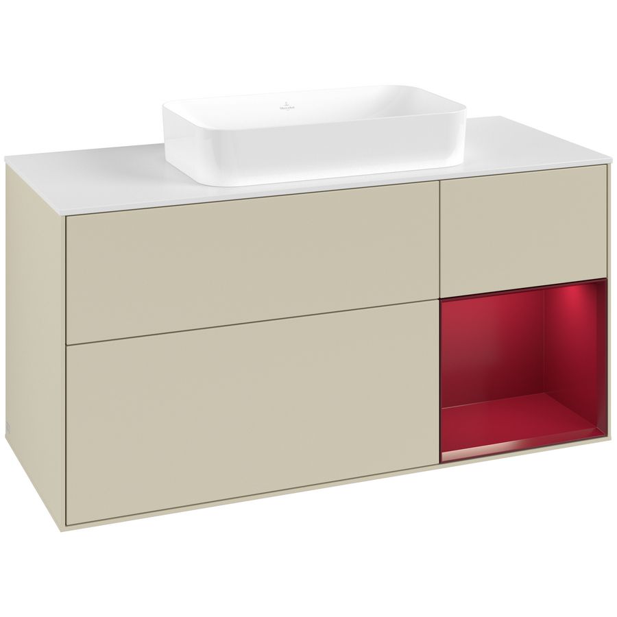 Wastafelonderkast Finion 1200x603x501mm S.Grey Matt Lacquer G711HBHJ