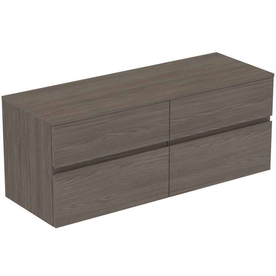Wastafelmeubel 1402x505x558mm dark elm 4 laden Finesse