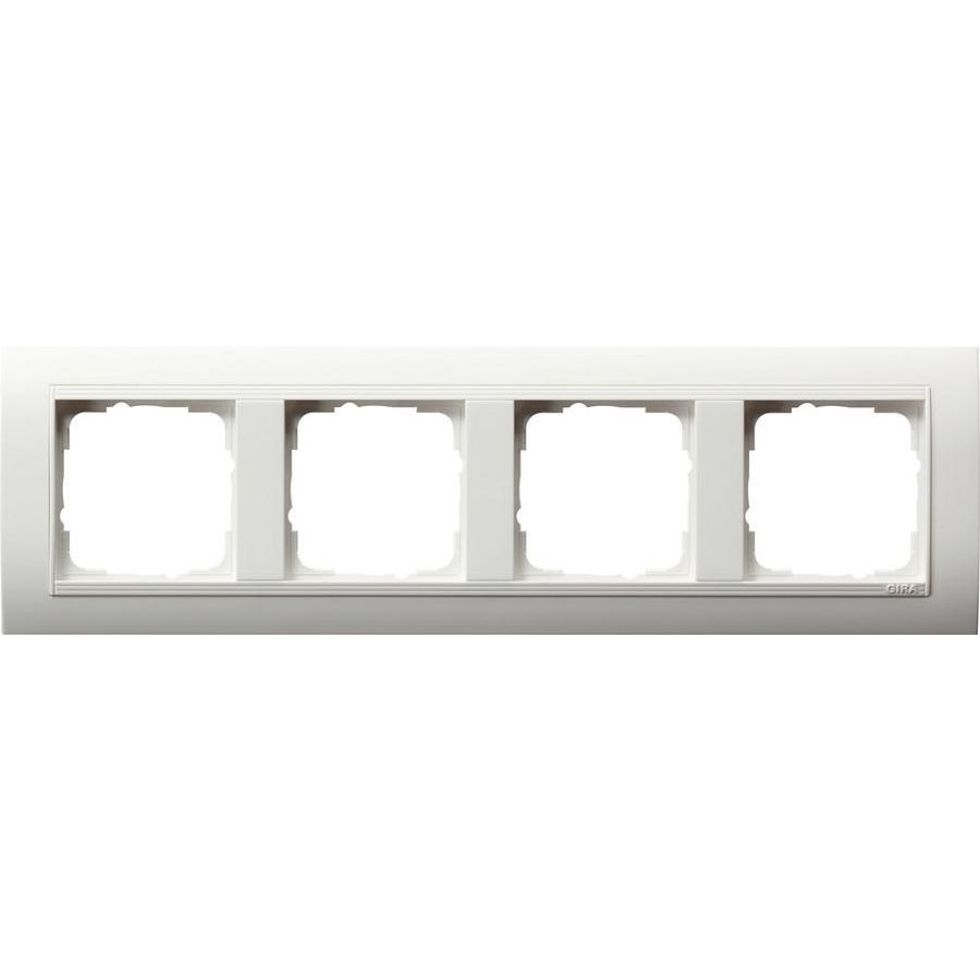 Afdekraam 4-v bred Gira Standard 55 zuiver wit m