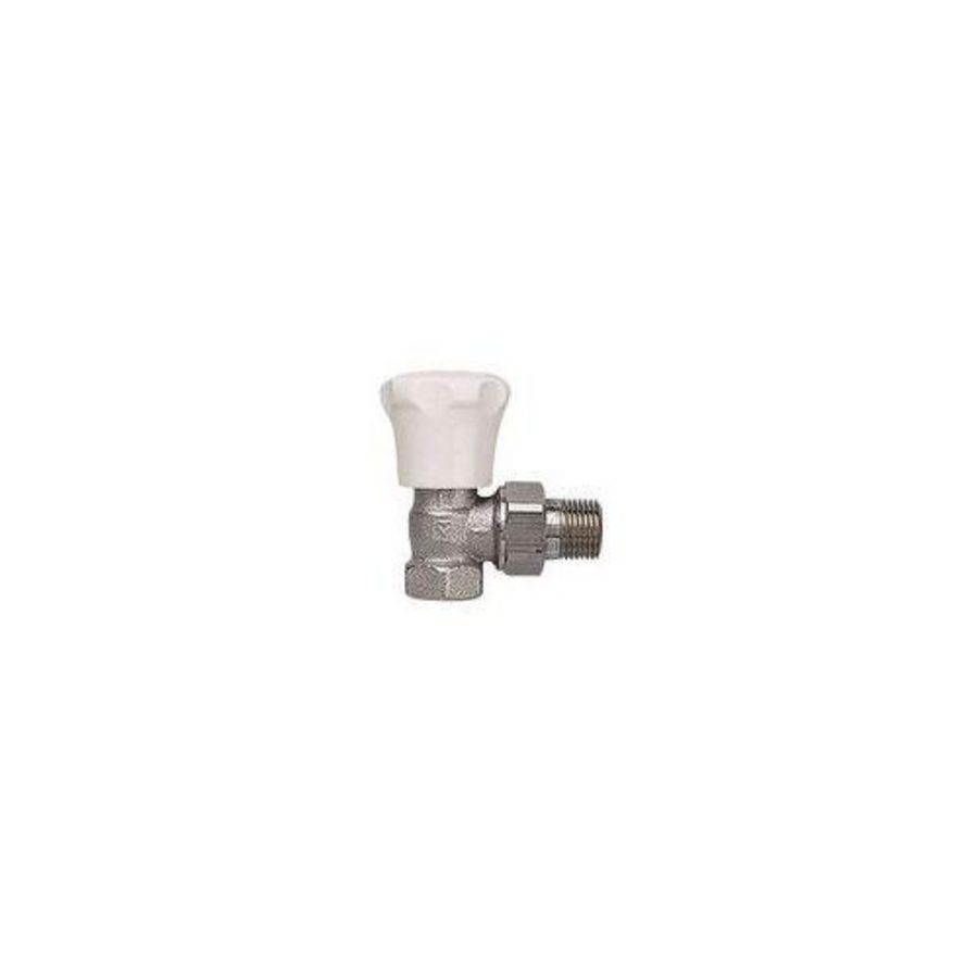Radiatorafsluiter handbediend AS-T-90 haaks 3/8" (ombouw tot thermostatisch mogelijk)