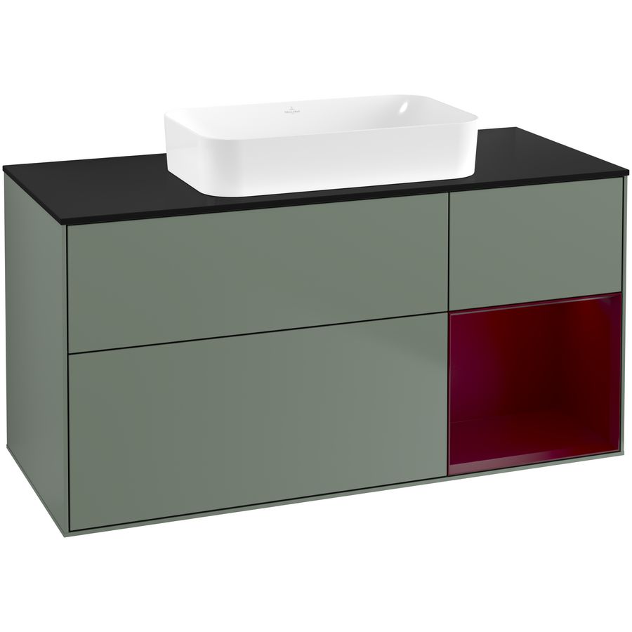Wastafelonderkast Finion 1200x603x501mm Olive Matt Lacquer F712HBGM