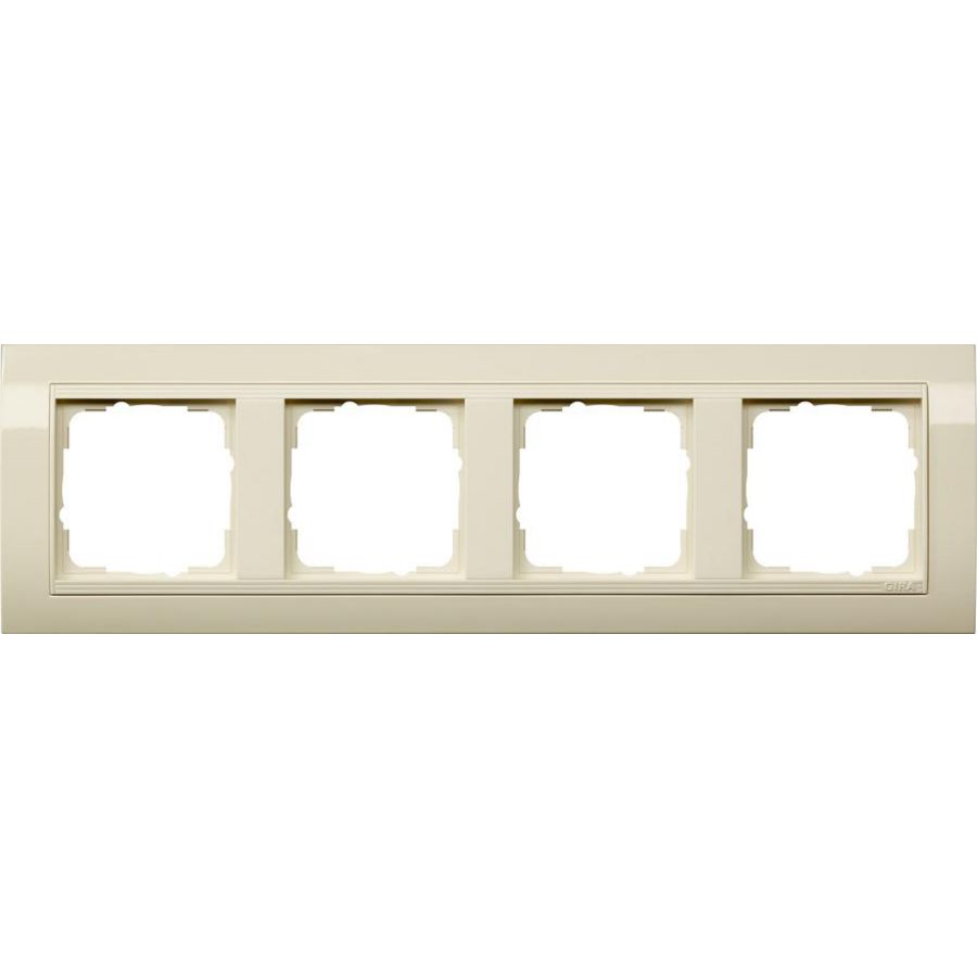 Afdekraam 4-v bred Gira Standard 55 creme wit