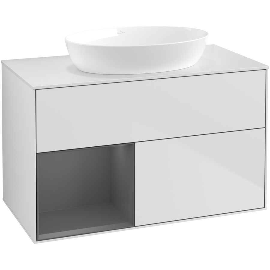Wastafelonderkast Finion 1000x603x501mm White Matt Lacquer GA11GKMT