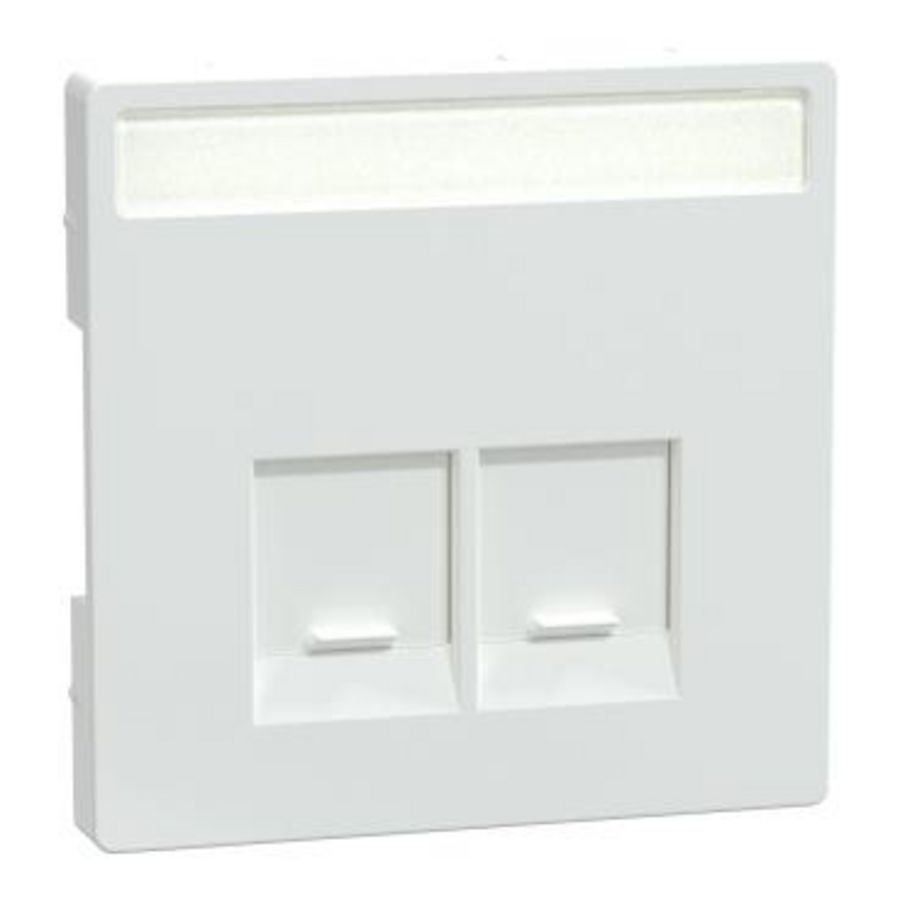 Centraalplaat RJ45 Actassi 2-voudig Venster Lotusw Systeem D