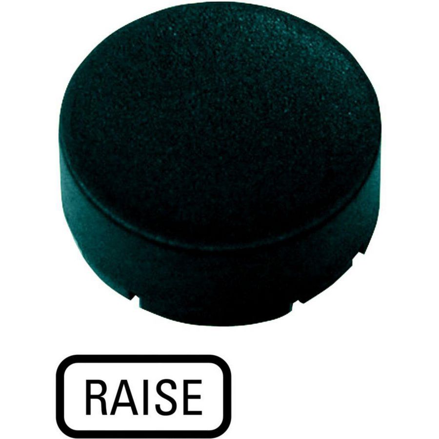 Indicatieplaatje hoog zwart "raise"