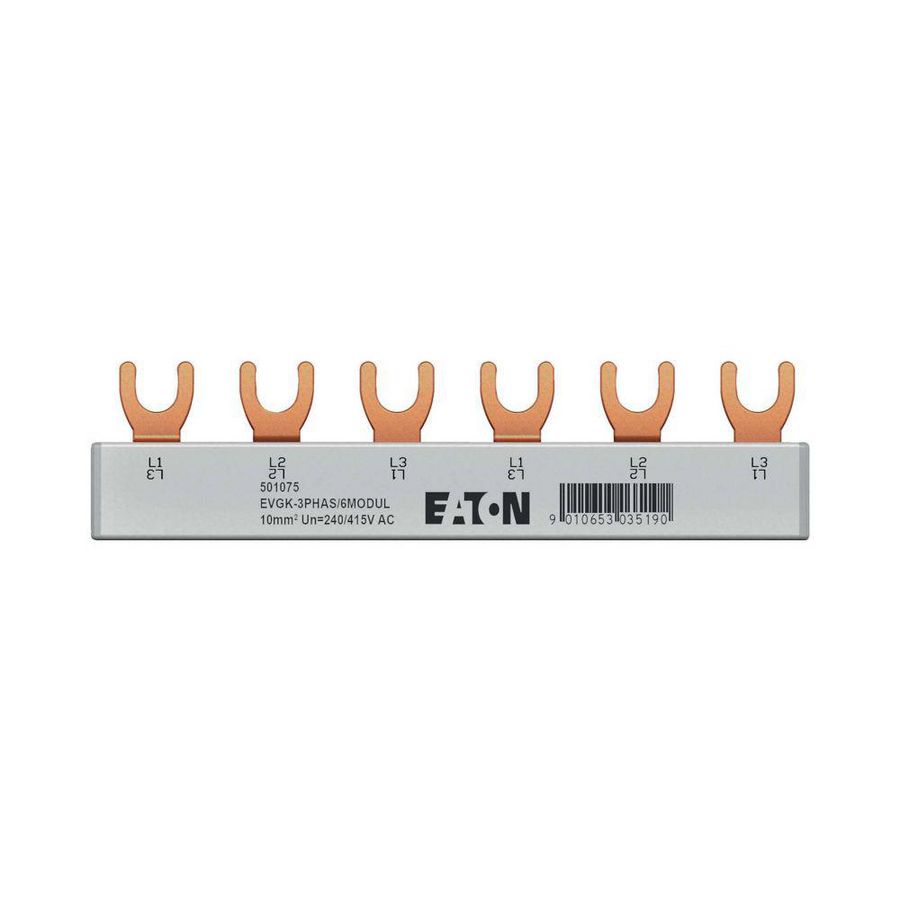 EVGK Kamrail Vork 3-Fase L1-L2-L3 eindkap 6MOD VVE=20