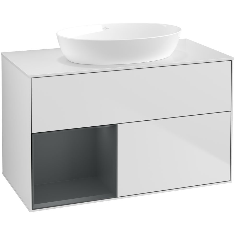 Wastafelonderkast Finion 1000x603x501mm White Matt Lacquer GA11HGMT