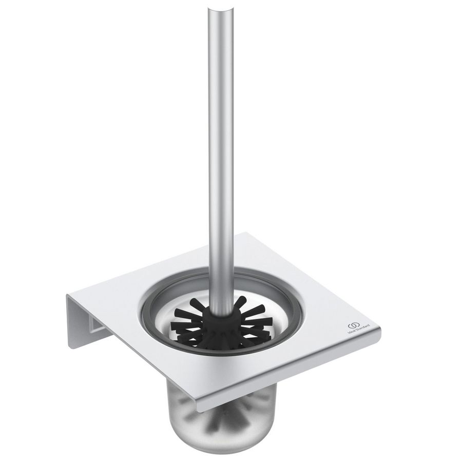 Closetborstelgarnituur Alu+ wandmontage Silver