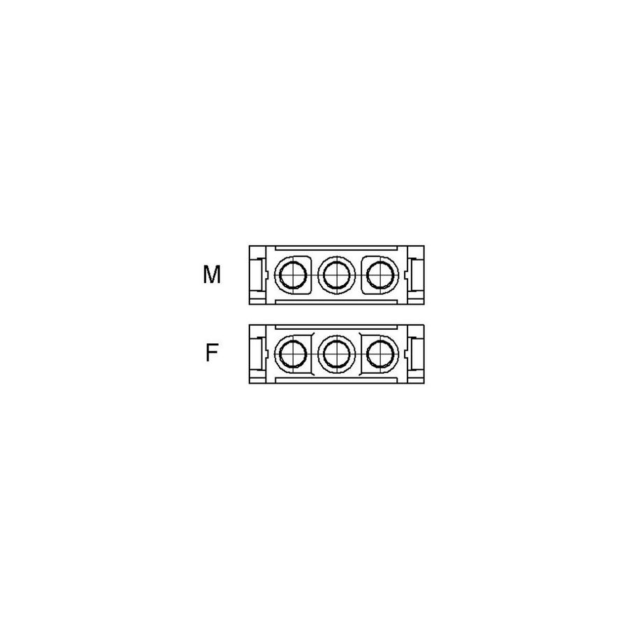 Connector EPIC MCB 3 KOAX STECKDOSENMODUL VVE=10